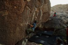 Bouldering in Hueco Tanks on 11/24/2019 with Blue Lizard Climbing and Yoga

Filename: SRM_20191124_1743450.jpg
Aperture: f/5.6
Shutter Speed: 1/200
Body: Canon EOS-1D Mark II
Lens: Canon EF 16-35mm f/2.8 L