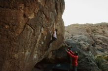 Bouldering in Hueco Tanks on 11/24/2019 with Blue Lizard Climbing and Yoga

Filename: SRM_20191124_1745280.jpg
Aperture: f/5.6
Shutter Speed: 1/200
Body: Canon EOS-1D Mark II
Lens: Canon EF 16-35mm f/2.8 L