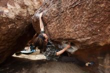 Bouldering in Hueco Tanks on 11/25/2019 with Blue Lizard Climbing and Yoga

Filename: SRM_20191125_1103440.jpg
Aperture: f/5.6
Shutter Speed: 1/250
Body: Canon EOS-1D Mark II
Lens: Canon EF 16-35mm f/2.8 L