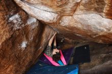 Bouldering in Hueco Tanks on 11/25/2019 with Blue Lizard Climbing and Yoga

Filename: SRM_20191125_1144100.jpg
Aperture: f/4.5
Shutter Speed: 1/250
Body: Canon EOS-1D Mark II
Lens: Canon EF 16-35mm f/2.8 L