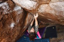 Bouldering in Hueco Tanks on 11/25/2019 with Blue Lizard Climbing and Yoga

Filename: SRM_20191125_1144140.jpg
Aperture: f/4.0
Shutter Speed: 1/250
Body: Canon EOS-1D Mark II
Lens: Canon EF 16-35mm f/2.8 L
