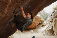 Bouldering in Hueco Tanks on 11/25/2019 with Blue Lizard Climbing and Yoga

Filename: SRM_20191125_1203330.jpg
Aperture: f/3.5
Shutter Speed: 1/250
Body: Canon EOS-1D Mark II
Lens: Canon EF 50mm f/1.8 II