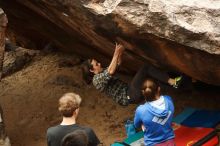 Bouldering in Hueco Tanks on 11/25/2019 with Blue Lizard Climbing and Yoga

Filename: SRM_20191125_1350420.jpg
Aperture: f/4.0
Shutter Speed: 1/400
Body: Canon EOS-1D Mark II
Lens: Canon EF 50mm f/1.8 II