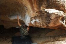 Bouldering in Hueco Tanks on 11/25/2019 with Blue Lizard Climbing and Yoga

Filename: SRM_20191125_1446120.jpg
Aperture: f/3.2
Shutter Speed: 1/250
Body: Canon EOS-1D Mark II
Lens: Canon EF 50mm f/1.8 II