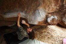 Bouldering in Hueco Tanks on 11/25/2019 with Blue Lizard Climbing and Yoga

Filename: SRM_20191125_1457360.jpg
Aperture: f/3.5
Shutter Speed: 1/250
Body: Canon EOS-1D Mark II
Lens: Canon EF 16-35mm f/2.8 L