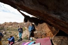 Bouldering in Hueco Tanks on 11/25/2019 with Blue Lizard Climbing and Yoga

Filename: SRM_20191125_1514580.jpg
Aperture: f/8.0
Shutter Speed: 1/250
Body: Canon EOS-1D Mark II
Lens: Canon EF 16-35mm f/2.8 L