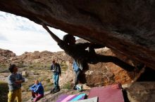Bouldering in Hueco Tanks on 11/25/2019 with Blue Lizard Climbing and Yoga

Filename: SRM_20191125_1515030.jpg
Aperture: f/8.0
Shutter Speed: 1/250
Body: Canon EOS-1D Mark II
Lens: Canon EF 16-35mm f/2.8 L