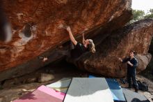 Bouldering in Hueco Tanks on 11/25/2019 with Blue Lizard Climbing and Yoga

Filename: SRM_20191125_1524270.jpg
Aperture: f/5.0
Shutter Speed: 1/320
Body: Canon EOS-1D Mark II
Lens: Canon EF 16-35mm f/2.8 L