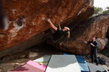 Bouldering in Hueco Tanks on 11/25/2019 with Blue Lizard Climbing and Yoga

Filename: SRM_20191125_1524280.jpg
Aperture: f/5.0
Shutter Speed: 1/320
Body: Canon EOS-1D Mark II
Lens: Canon EF 16-35mm f/2.8 L