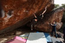 Bouldering in Hueco Tanks on 11/25/2019 with Blue Lizard Climbing and Yoga

Filename: SRM_20191125_1524320.jpg
Aperture: f/5.0
Shutter Speed: 1/320
Body: Canon EOS-1D Mark II
Lens: Canon EF 16-35mm f/2.8 L