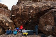 Bouldering in Hueco Tanks on 11/25/2019 with Blue Lizard Climbing and Yoga

Filename: SRM_20191125_1533400.jpg
Aperture: f/5.6
Shutter Speed: 1/320
Body: Canon EOS-1D Mark II
Lens: Canon EF 16-35mm f/2.8 L