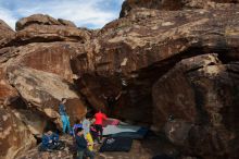 Bouldering in Hueco Tanks on 11/25/2019 with Blue Lizard Climbing and Yoga

Filename: SRM_20191125_1535360.jpg
Aperture: f/8.0
Shutter Speed: 1/320
Body: Canon EOS-1D Mark II
Lens: Canon EF 16-35mm f/2.8 L