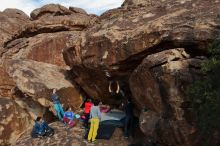 Bouldering in Hueco Tanks on 11/25/2019 with Blue Lizard Climbing and Yoga

Filename: SRM_20191125_1535500.jpg
Aperture: f/7.1
Shutter Speed: 1/320
Body: Canon EOS-1D Mark II
Lens: Canon EF 16-35mm f/2.8 L