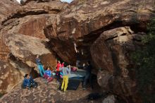 Bouldering in Hueco Tanks on 11/25/2019 with Blue Lizard Climbing and Yoga

Filename: SRM_20191125_1535530.jpg
Aperture: f/7.1
Shutter Speed: 1/320
Body: Canon EOS-1D Mark II
Lens: Canon EF 16-35mm f/2.8 L