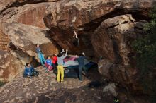 Bouldering in Hueco Tanks on 11/25/2019 with Blue Lizard Climbing and Yoga

Filename: SRM_20191125_1535560.jpg
Aperture: f/7.1
Shutter Speed: 1/320
Body: Canon EOS-1D Mark II
Lens: Canon EF 16-35mm f/2.8 L