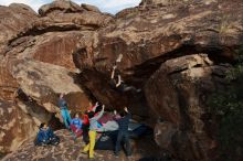 Bouldering in Hueco Tanks on 11/25/2019 with Blue Lizard Climbing and Yoga

Filename: SRM_20191125_1535580.jpg
Aperture: f/8.0
Shutter Speed: 1/320
Body: Canon EOS-1D Mark II
Lens: Canon EF 16-35mm f/2.8 L