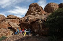 Bouldering in Hueco Tanks on 11/25/2019 with Blue Lizard Climbing and Yoga

Filename: SRM_20191125_1536120.jpg
Aperture: f/8.0
Shutter Speed: 1/320
Body: Canon EOS-1D Mark II
Lens: Canon EF 16-35mm f/2.8 L