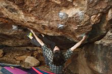 Bouldering in Hueco Tanks on 11/25/2019 with Blue Lizard Climbing and Yoga

Filename: SRM_20191125_1627480.jpg
Aperture: f/3.2
Shutter Speed: 1/320
Body: Canon EOS-1D Mark II
Lens: Canon EF 50mm f/1.8 II