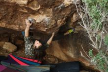 Bouldering in Hueco Tanks on 11/25/2019 with Blue Lizard Climbing and Yoga

Filename: SRM_20191125_1638411.jpg
Aperture: f/4.0
Shutter Speed: 1/320
Body: Canon EOS-1D Mark II
Lens: Canon EF 50mm f/1.8 II