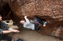 Bouldering in Hueco Tanks on 11/25/2019 with Blue Lizard Climbing and Yoga

Filename: SRM_20191125_1102380.jpg
Aperture: f/5.6
Shutter Speed: 1/200
Body: Canon EOS-1D Mark II
Lens: Canon EF 16-35mm f/2.8 L