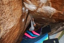 Bouldering in Hueco Tanks on 11/25/2019 with Blue Lizard Climbing and Yoga

Filename: SRM_20191125_1136390.jpg
Aperture: f/4.5
Shutter Speed: 1/250
Body: Canon EOS-1D Mark II
Lens: Canon EF 16-35mm f/2.8 L