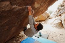 Bouldering in Hueco Tanks on 11/25/2019 with Blue Lizard Climbing and Yoga

Filename: SRM_20191125_1145510.jpg
Aperture: f/3.5
Shutter Speed: 1/250
Body: Canon EOS-1D Mark II
Lens: Canon EF 16-35mm f/2.8 L