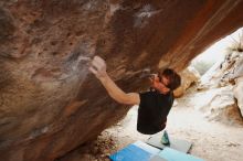 Bouldering in Hueco Tanks on 11/25/2019 with Blue Lizard Climbing and Yoga

Filename: SRM_20191125_1147220.jpg
Aperture: f/3.5
Shutter Speed: 1/250
Body: Canon EOS-1D Mark II
Lens: Canon EF 16-35mm f/2.8 L