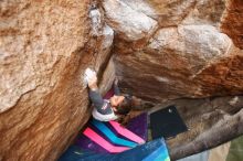 Bouldering in Hueco Tanks on 11/25/2019 with Blue Lizard Climbing and Yoga

Filename: SRM_20191125_1151300.jpg
Aperture: f/3.2
Shutter Speed: 1/250
Body: Canon EOS-1D Mark II
Lens: Canon EF 16-35mm f/2.8 L