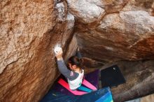 Bouldering in Hueco Tanks on 11/25/2019 with Blue Lizard Climbing and Yoga

Filename: SRM_20191125_1151340.jpg
Aperture: f/5.0
Shutter Speed: 1/250
Body: Canon EOS-1D Mark II
Lens: Canon EF 16-35mm f/2.8 L