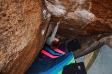 Bouldering in Hueco Tanks on 11/25/2019 with Blue Lizard Climbing and Yoga

Filename: SRM_20191125_1152290.jpg
Aperture: f/5.6
Shutter Speed: 1/250
Body: Canon EOS-1D Mark II
Lens: Canon EF 16-35mm f/2.8 L