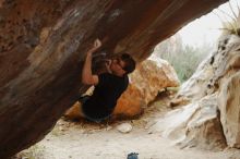 Bouldering in Hueco Tanks on 11/25/2019 with Blue Lizard Climbing and Yoga

Filename: SRM_20191125_1203080.jpg
Aperture: f/3.5
Shutter Speed: 1/250
Body: Canon EOS-1D Mark II
Lens: Canon EF 50mm f/1.8 II