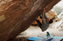 Bouldering in Hueco Tanks on 11/25/2019 with Blue Lizard Climbing and Yoga

Filename: SRM_20191125_1205140.jpg
Aperture: f/3.2
Shutter Speed: 1/250
Body: Canon EOS-1D Mark II
Lens: Canon EF 50mm f/1.8 II