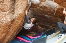 Bouldering in Hueco Tanks on 11/25/2019 with Blue Lizard Climbing and Yoga

Filename: SRM_20191125_1206350.jpg
Aperture: f/3.5
Shutter Speed: 1/250
Body: Canon EOS-1D Mark II
Lens: Canon EF 50mm f/1.8 II