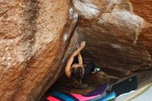 Bouldering in Hueco Tanks on 11/25/2019 with Blue Lizard Climbing and Yoga

Filename: SRM_20191125_1207570.jpg
Aperture: f/4.0
Shutter Speed: 1/250
Body: Canon EOS-1D Mark II
Lens: Canon EF 50mm f/1.8 II