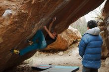 Bouldering in Hueco Tanks on 11/25/2019 with Blue Lizard Climbing and Yoga

Filename: SRM_20191125_1223530.jpg
Aperture: f/5.0
Shutter Speed: 1/250
Body: Canon EOS-1D Mark II
Lens: Canon EF 50mm f/1.8 II
