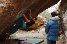 Bouldering in Hueco Tanks on 11/25/2019 with Blue Lizard Climbing and Yoga

Filename: SRM_20191125_1223560.jpg
Aperture: f/5.6
Shutter Speed: 1/250
Body: Canon EOS-1D Mark II
Lens: Canon EF 50mm f/1.8 II