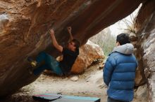Bouldering in Hueco Tanks on 11/25/2019 with Blue Lizard Climbing and Yoga

Filename: SRM_20191125_1223580.jpg
Aperture: f/5.6
Shutter Speed: 1/250
Body: Canon EOS-1D Mark II
Lens: Canon EF 50mm f/1.8 II
