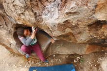 Bouldering in Hueco Tanks on 11/25/2019 with Blue Lizard Climbing and Yoga

Filename: SRM_20191125_1228250.jpg
Aperture: f/6.3
Shutter Speed: 1/250
Body: Canon EOS-1D Mark II
Lens: Canon EF 16-35mm f/2.8 L