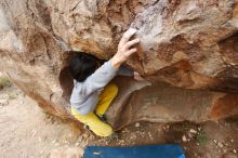 Bouldering in Hueco Tanks on 11/25/2019 with Blue Lizard Climbing and Yoga

Filename: SRM_20191125_1229460.jpg
Aperture: f/6.3
Shutter Speed: 1/250
Body: Canon EOS-1D Mark II
Lens: Canon EF 16-35mm f/2.8 L