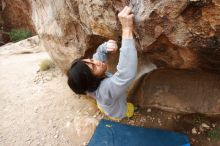 Bouldering in Hueco Tanks on 11/25/2019 with Blue Lizard Climbing and Yoga

Filename: SRM_20191125_1229500.jpg
Aperture: f/7.1
Shutter Speed: 1/250
Body: Canon EOS-1D Mark II
Lens: Canon EF 16-35mm f/2.8 L