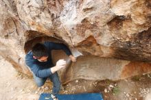 Bouldering in Hueco Tanks on 11/25/2019 with Blue Lizard Climbing and Yoga

Filename: SRM_20191125_1233440.jpg
Aperture: f/5.0
Shutter Speed: 1/250
Body: Canon EOS-1D Mark II
Lens: Canon EF 16-35mm f/2.8 L