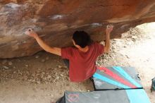 Bouldering in Hueco Tanks on 11/25/2019 with Blue Lizard Climbing and Yoga

Filename: SRM_20191125_1258250.jpg
Aperture: f/4.5
Shutter Speed: 1/320
Body: Canon EOS-1D Mark II
Lens: Canon EF 50mm f/1.8 II