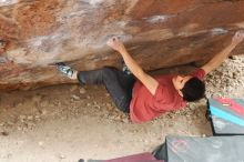 Bouldering in Hueco Tanks on 11/25/2019 with Blue Lizard Climbing and Yoga

Filename: SRM_20191125_1258280.jpg
Aperture: f/3.5
Shutter Speed: 1/320
Body: Canon EOS-1D Mark II
Lens: Canon EF 50mm f/1.8 II