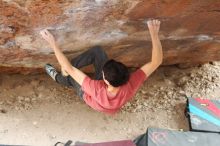 Bouldering in Hueco Tanks on 11/25/2019 with Blue Lizard Climbing and Yoga

Filename: SRM_20191125_1258340.jpg
Aperture: f/3.5
Shutter Speed: 1/320
Body: Canon EOS-1D Mark II
Lens: Canon EF 50mm f/1.8 II