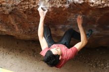 Bouldering in Hueco Tanks on 11/25/2019 with Blue Lizard Climbing and Yoga

Filename: SRM_20191125_1258450.jpg
Aperture: f/5.6
Shutter Speed: 1/320
Body: Canon EOS-1D Mark II
Lens: Canon EF 50mm f/1.8 II