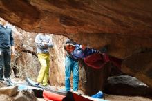 Bouldering in Hueco Tanks on 11/25/2019 with Blue Lizard Climbing and Yoga

Filename: SRM_20191125_1343010.jpg
Aperture: f/5.0
Shutter Speed: 1/320
Body: Canon EOS-1D Mark II
Lens: Canon EF 50mm f/1.8 II