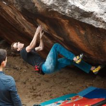 Bouldering in Hueco Tanks on 11/25/2019 with Blue Lizard Climbing and Yoga

Filename: SRM_20191125_1346150.jpg
Aperture: f/4.0
Shutter Speed: 1/400
Body: Canon EOS-1D Mark II
Lens: Canon EF 50mm f/1.8 II