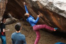 Bouldering in Hueco Tanks on 11/25/2019 with Blue Lizard Climbing and Yoga

Filename: SRM_20191125_1347271.jpg
Aperture: f/4.5
Shutter Speed: 1/400
Body: Canon EOS-1D Mark II
Lens: Canon EF 50mm f/1.8 II