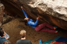 Bouldering in Hueco Tanks on 11/25/2019 with Blue Lizard Climbing and Yoga

Filename: SRM_20191125_1350220.jpg
Aperture: f/4.0
Shutter Speed: 1/400
Body: Canon EOS-1D Mark II
Lens: Canon EF 50mm f/1.8 II