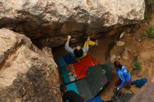 Bouldering in Hueco Tanks on 11/25/2019 with Blue Lizard Climbing and Yoga

Filename: SRM_20191125_1355570.jpg
Aperture: f/5.0
Shutter Speed: 1/500
Body: Canon EOS-1D Mark II
Lens: Canon EF 50mm f/1.8 II